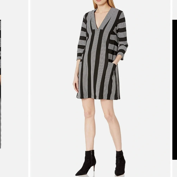 BCBGMAXAZRIA Striped Mini Shift Dress size L - Picture 1 of 15